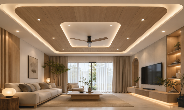 Minimalist Japandi living room design